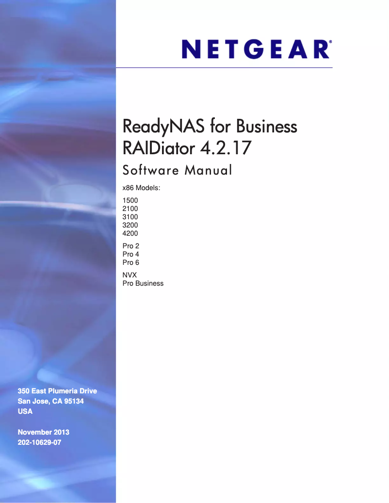 Page 1 de la notice Manuel utilisateur Netgear ReadyNAS RRX4410D