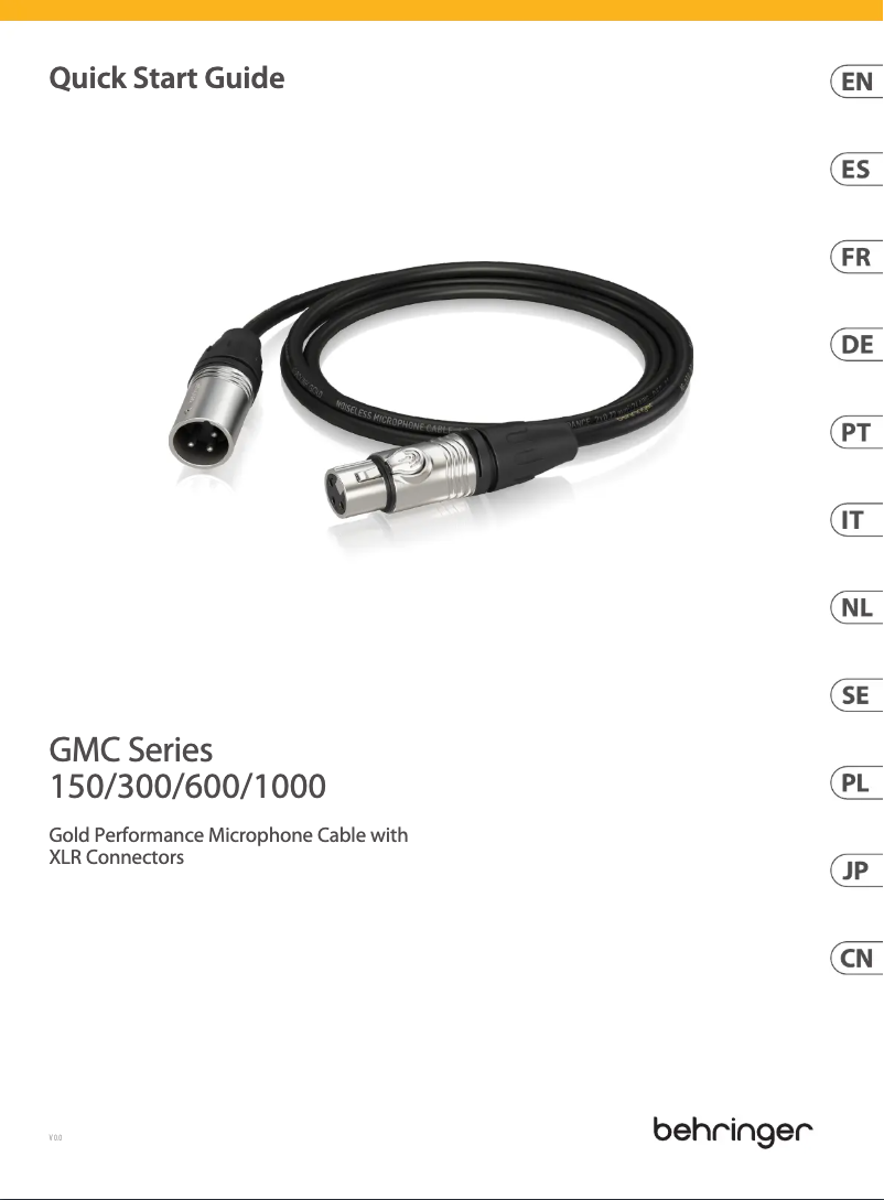 Page 1 de la notice Manuel utilisateur Behringer GMC-150