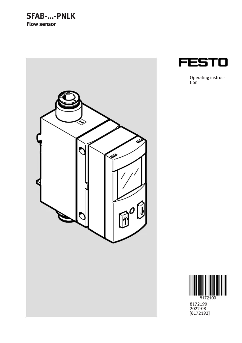 Page 1 de la notice Manuel utilisateur Festo SFAB-50U-WQ6-PNLK-PNVBA-M12