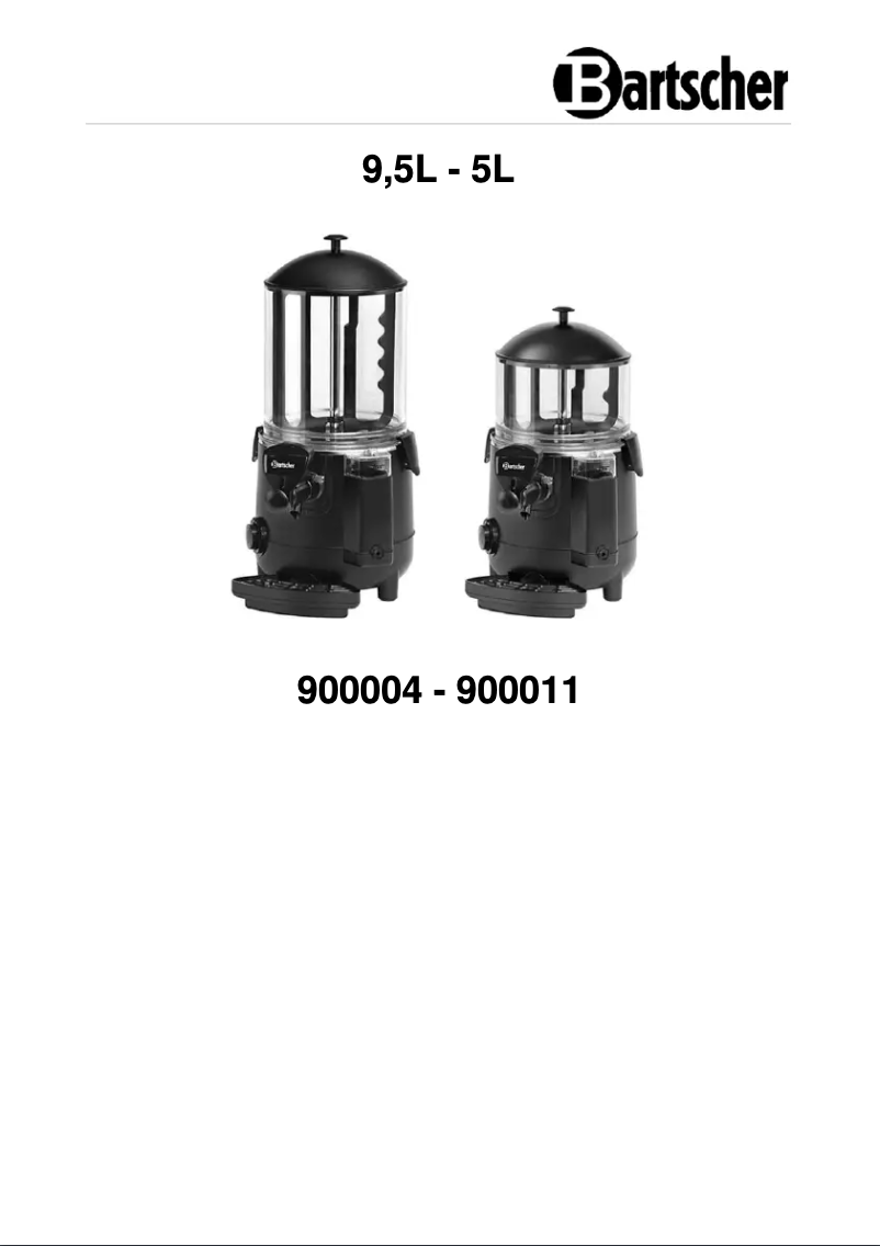 Página 1 del manual Manual de usuario Bartscher 900004