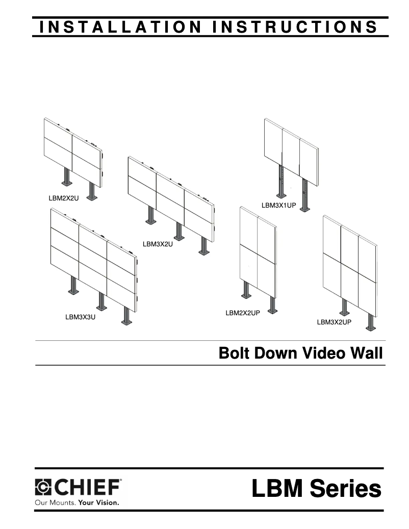 Page 1 de la notice Manuel utilisateur Chief LBM2X2U