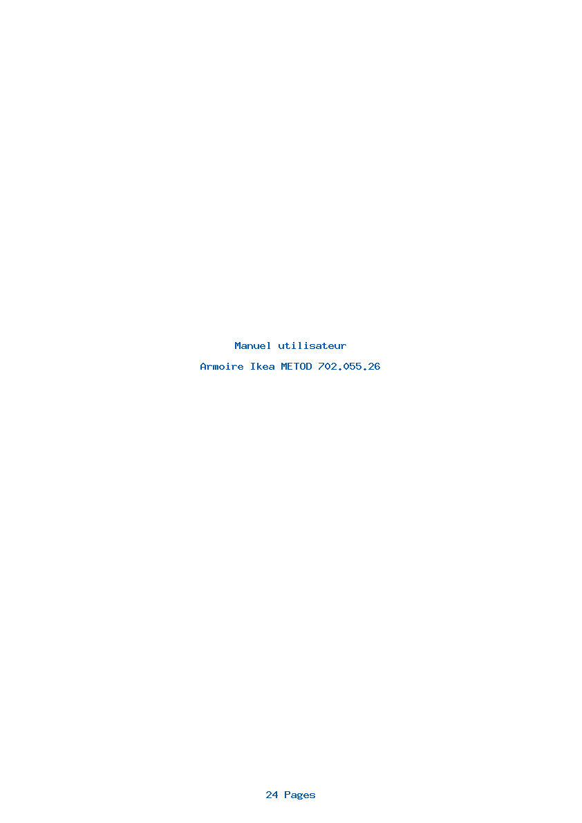 Page 1 de la notice Manuel utilisateur Ikea METOD 702.055.26