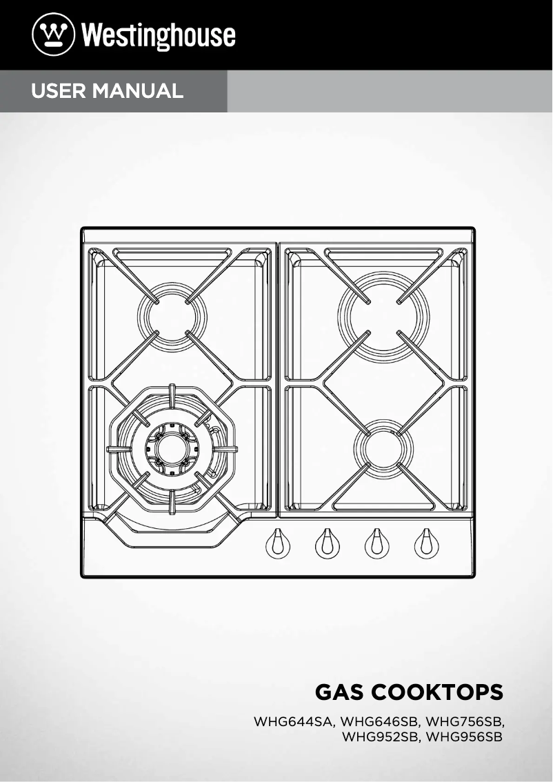 Página 1 del manual Manual de usuario Westinghouse WHG646SB