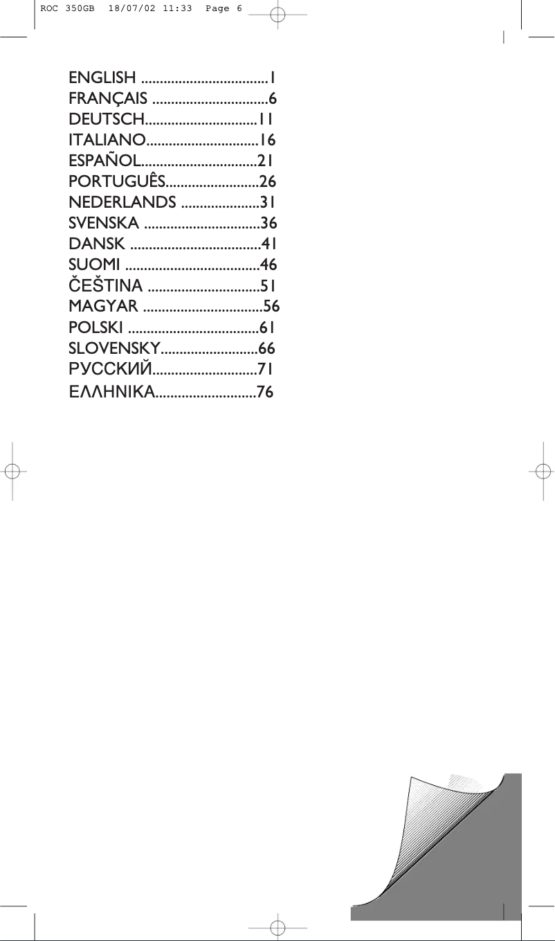 Página 1 del manual Manual de usuario Thomson ROC250