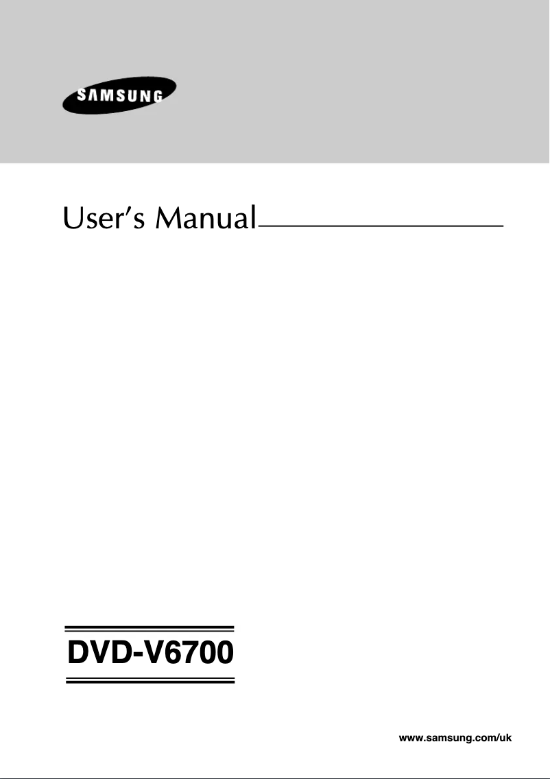 Página 1 del manual Manual de usuario Samsung DVD-V6700S