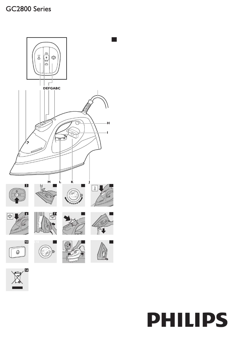 Image de la première page du manuel de l'appareil SteamGlide GC2810