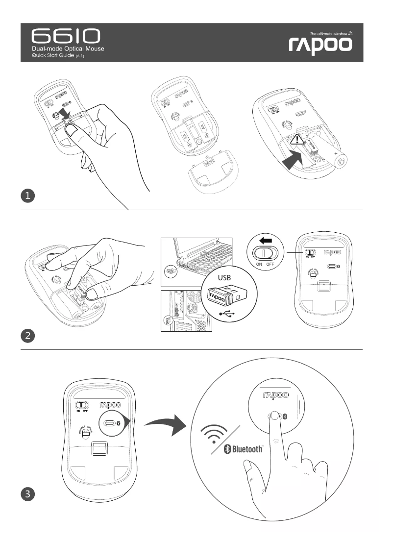 Page 1 de la notice Manuel utilisateur Rapoo 6610