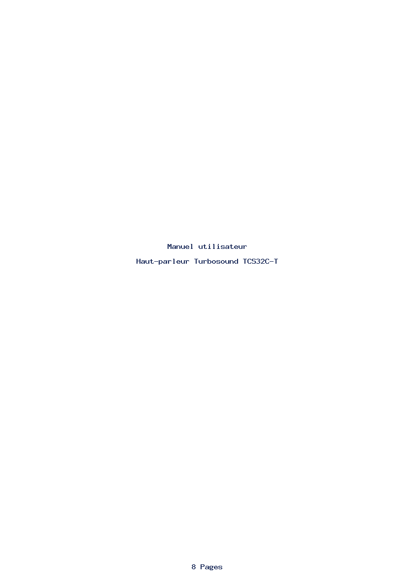 Image de la première page du manuel de l'appareil TCS32C-T