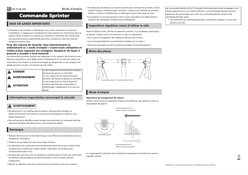 Página 1 del manual Manual de usuario Shimano SW-R610