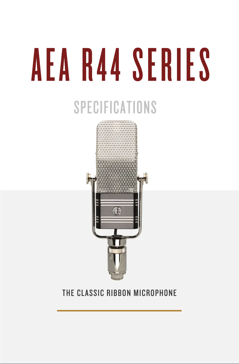 Page 1 de la notice Fiche technique AEA R44