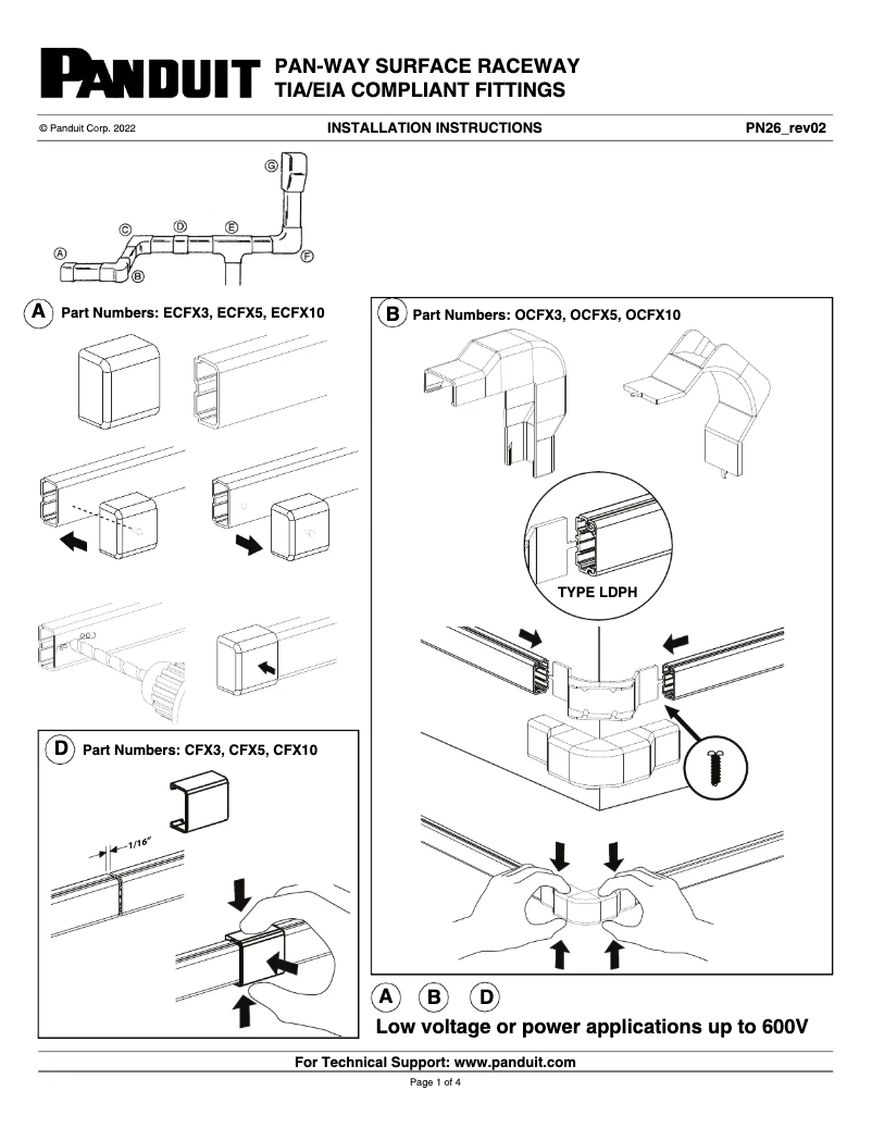 Page 1 de la notice Manuel utilisateur Panduit LD3EI6-A