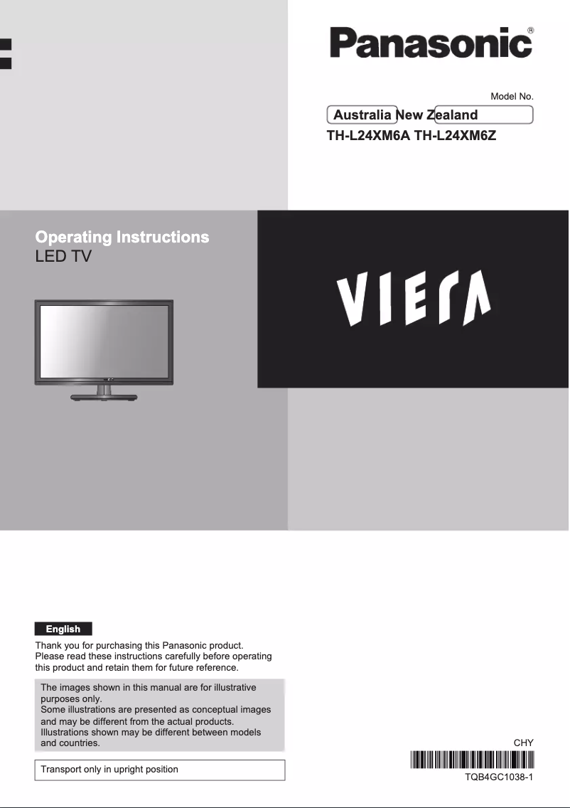 Page 1 de la notice Manuel utilisateur Panasonic TH-L24XM6Z