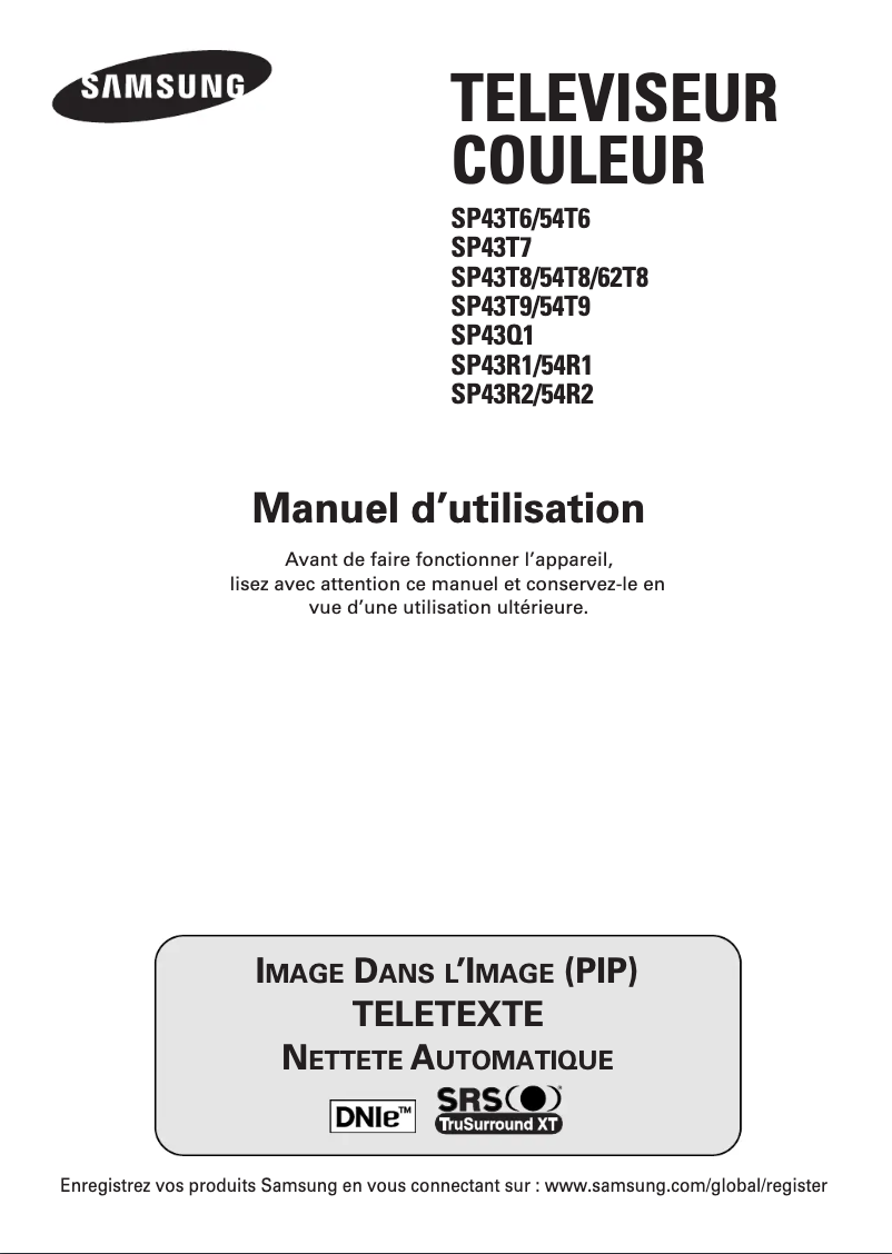 Página 1 del manual Manual de usuario Samsung SP-43T9HE