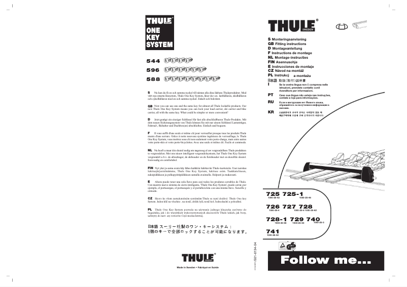 Page 1 of the manual User Manual Thule 727