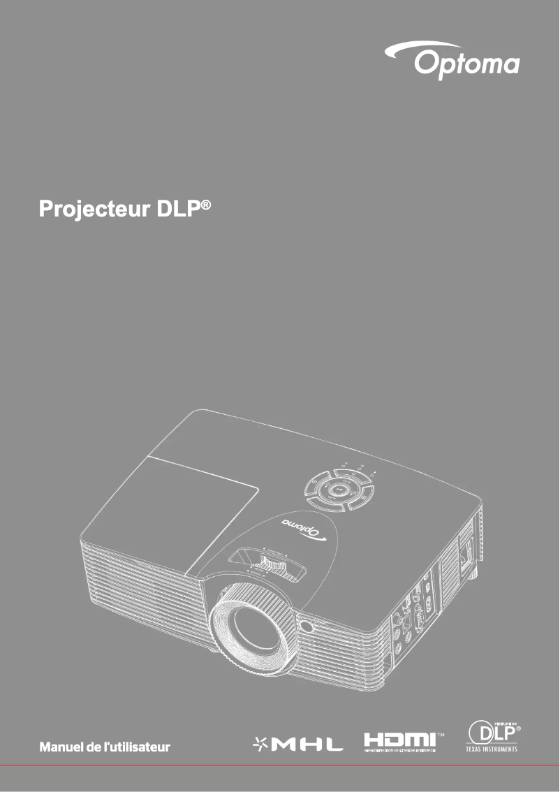 Page 1 de la notice Manuel utilisateur Optoma WU416