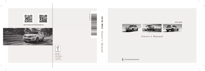 Page 1 de la notice Manuel utilisateur Lincoln MKC (2016)