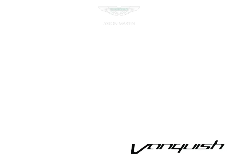 Page 1 de la notice Manuel utilisateur Aston Martin Vanquish (2014)