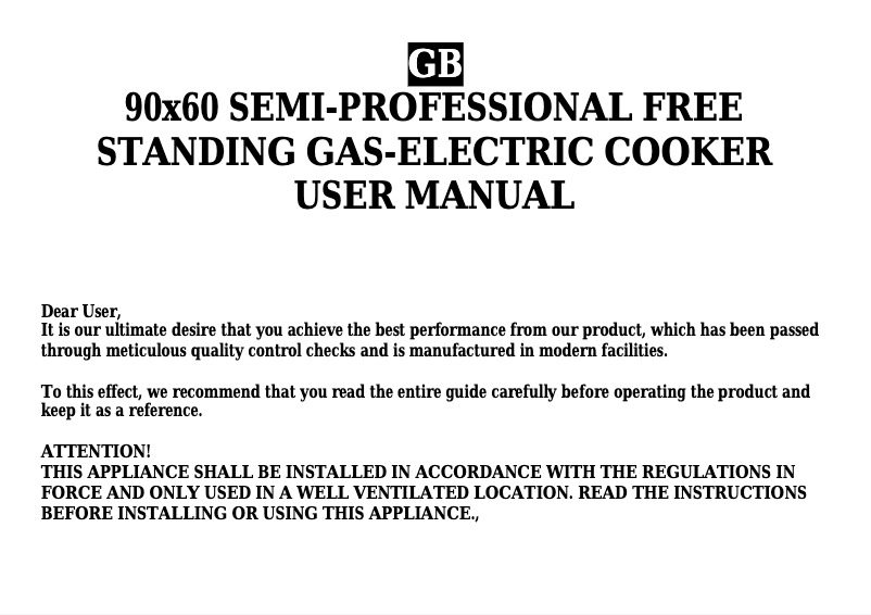 Página 1 del manual Manual de usuario Vitrokitchen CB9060IB