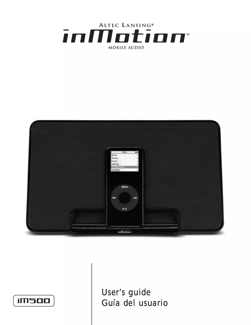 Página 1 del manual Manual de usuario Altec Lansing inMotion iM500