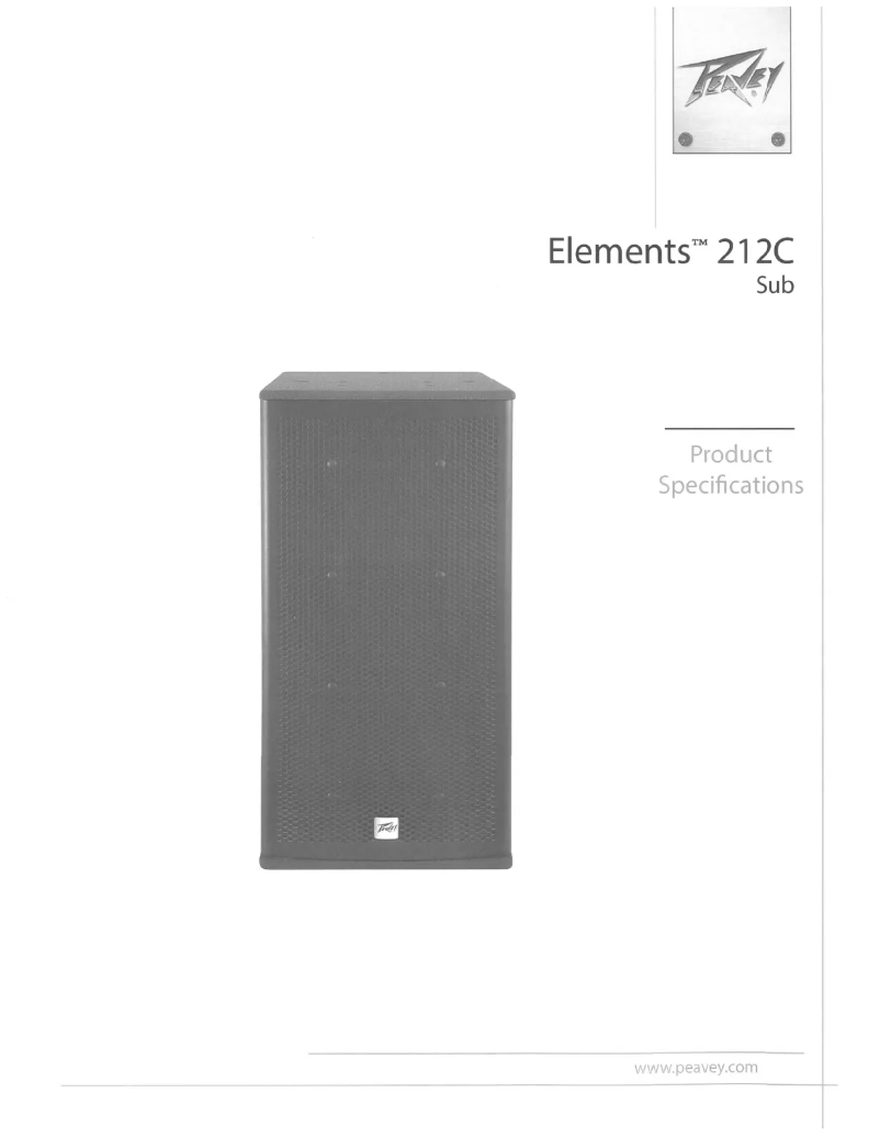 Page 1 de la notice Manuel utilisateur Peavey Elements 212C