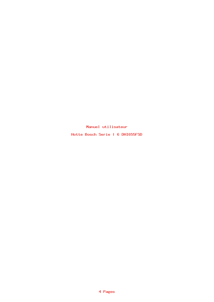 Page 1 de la notice Manuel utilisateur Bosch Serie | 6 DHI655FSD