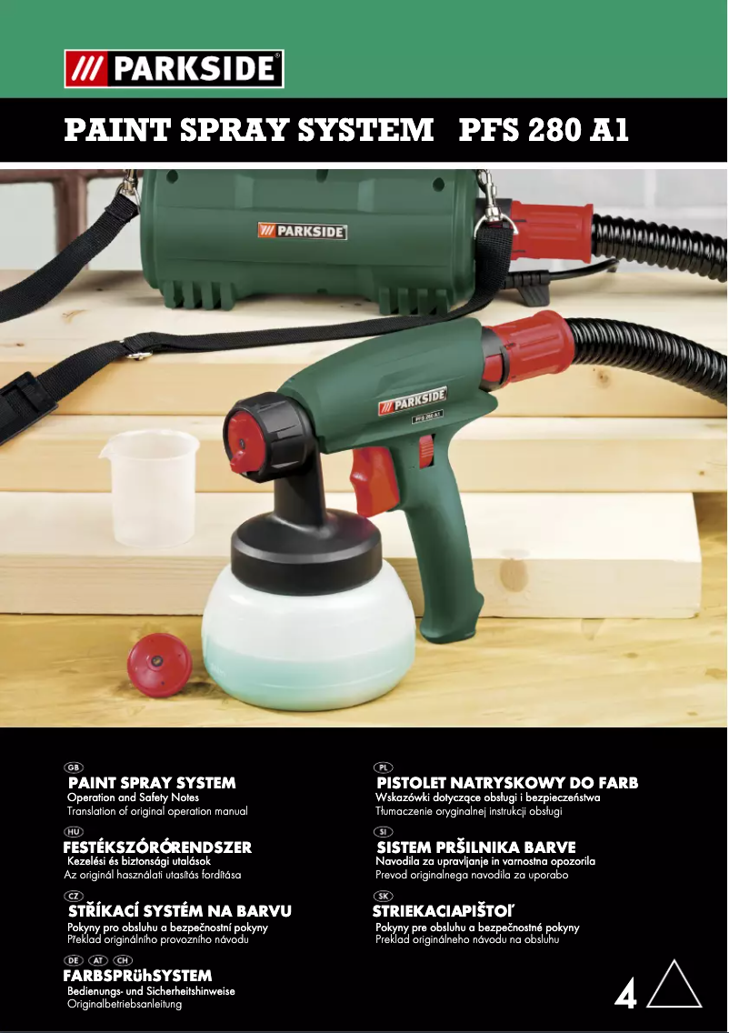 Page 1 de la notice Manuel utilisateur Parkside PFS 280 A1