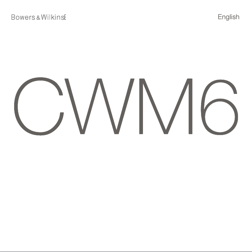 Page 1 de la notice Fiche technique Bowers & Wilkins Performance Series CWM664