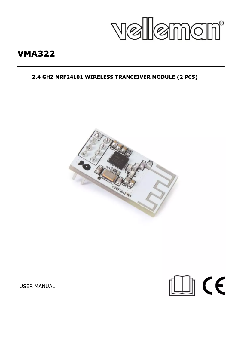 Page 1 de la notice Manuel utilisateur Velleman VMA322