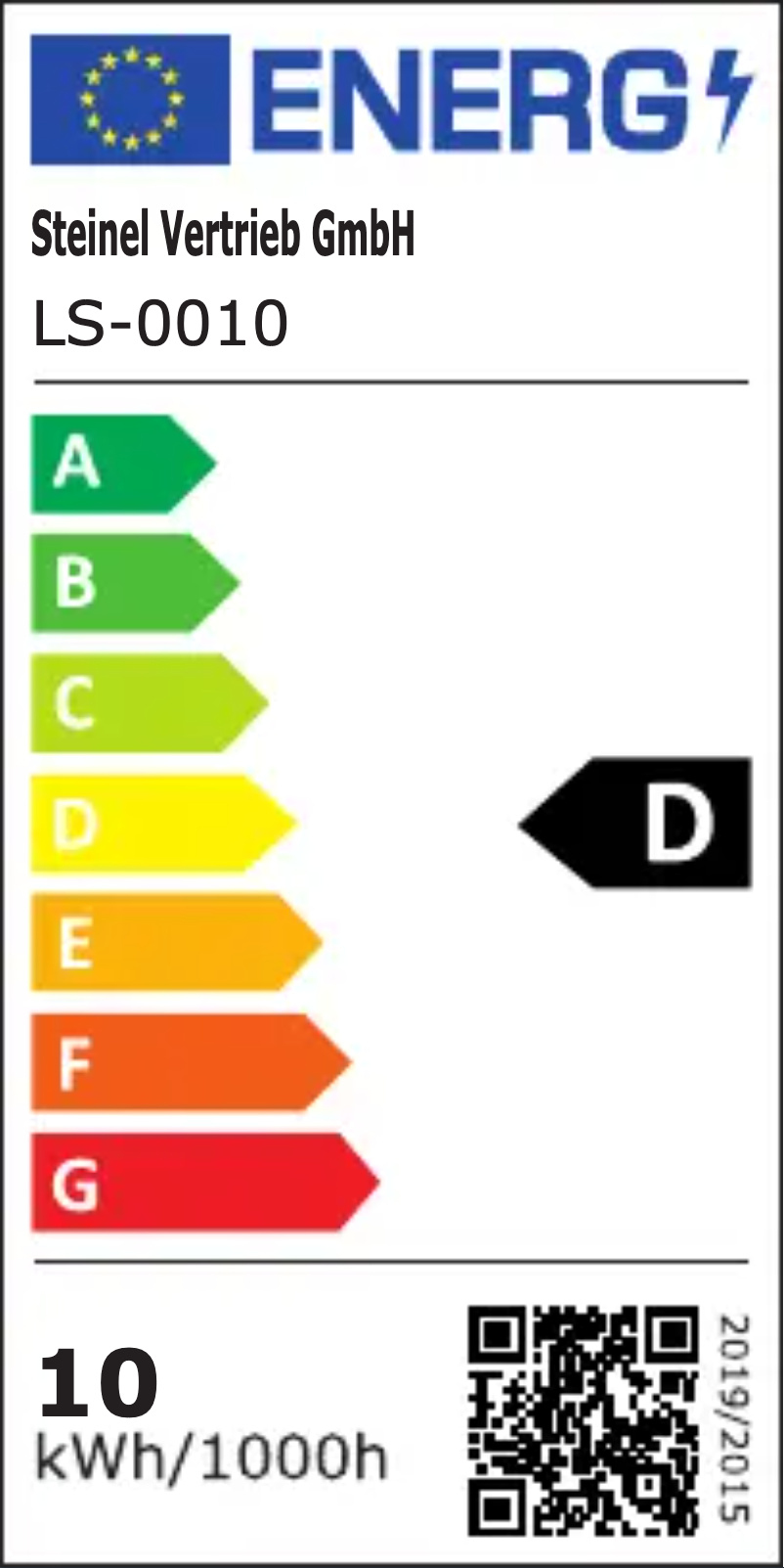 Página 1 del manual Etiqueta energética Steinel DL Vario Quattro S
