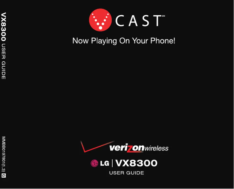 Page 1 de la notice Manuel utilisateur LG VX8300