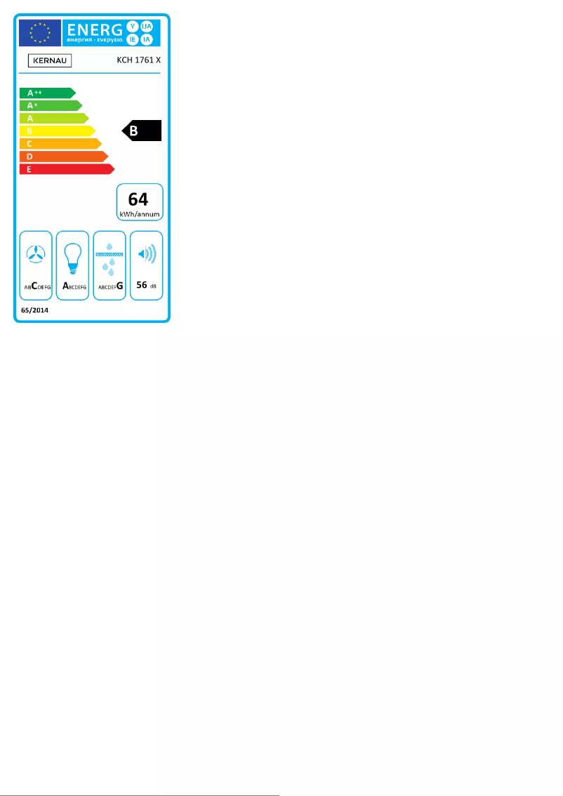 Página 1 del manual Etiqueta energética Kernau KCH 1761 X