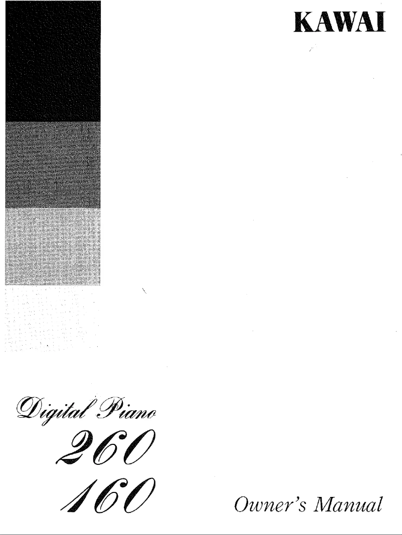 Page 1 of the manual User Manual Kawai P260