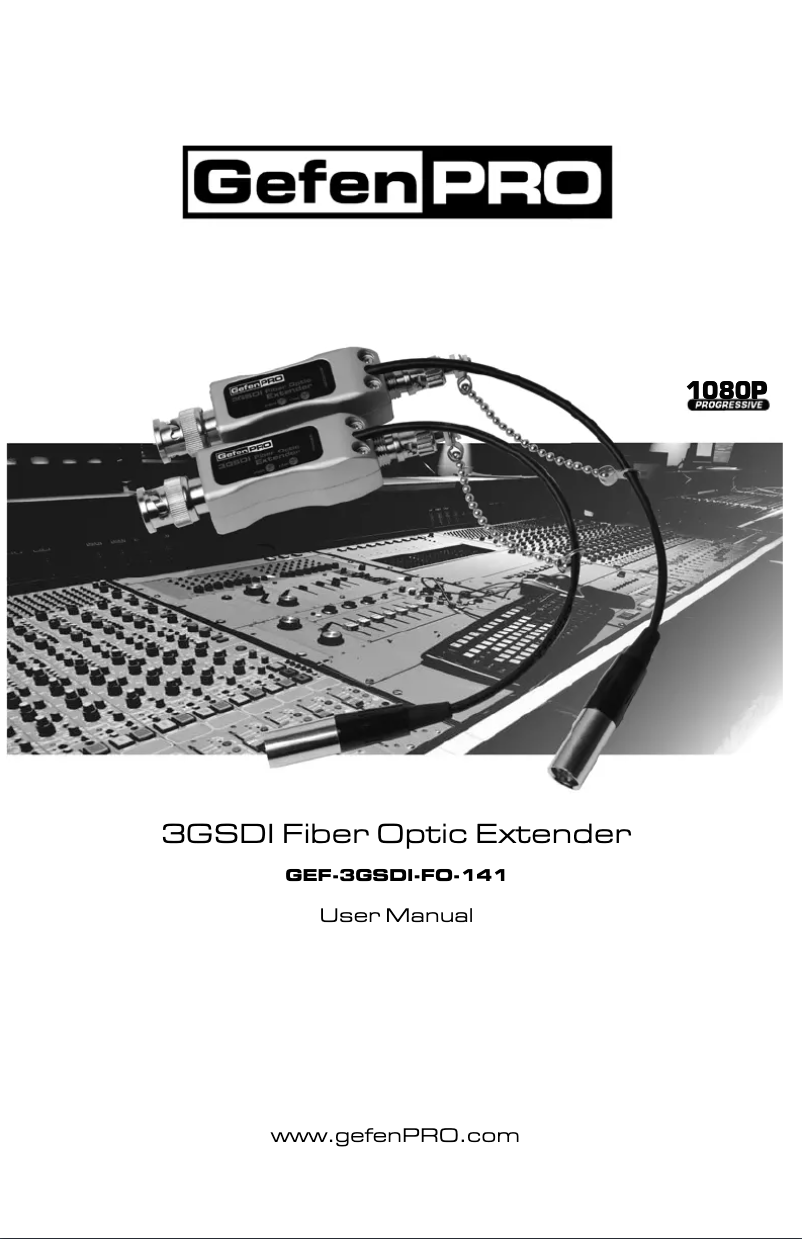 Page 1 de la notice Manuel utilisateur Gefen GEF-3GSDI-FO-141