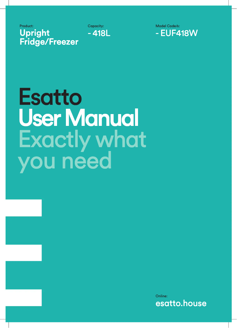 Página 1 del manual Manual de usuario Esatto EUF418W