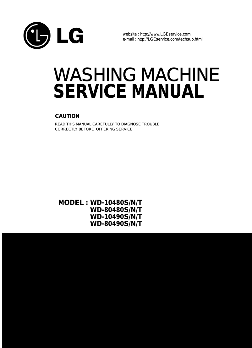 Page 1 of the manual User Manual LG WD-10480N
