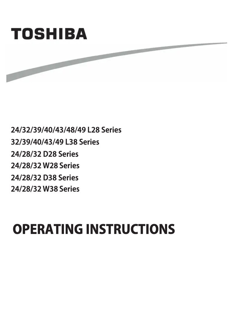 Page 1 de la notice Manuel utilisateur Toshiba 32LL3B64DA