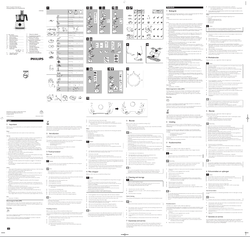 Page 1 de la notice Manuel utilisateur Philips HR7830