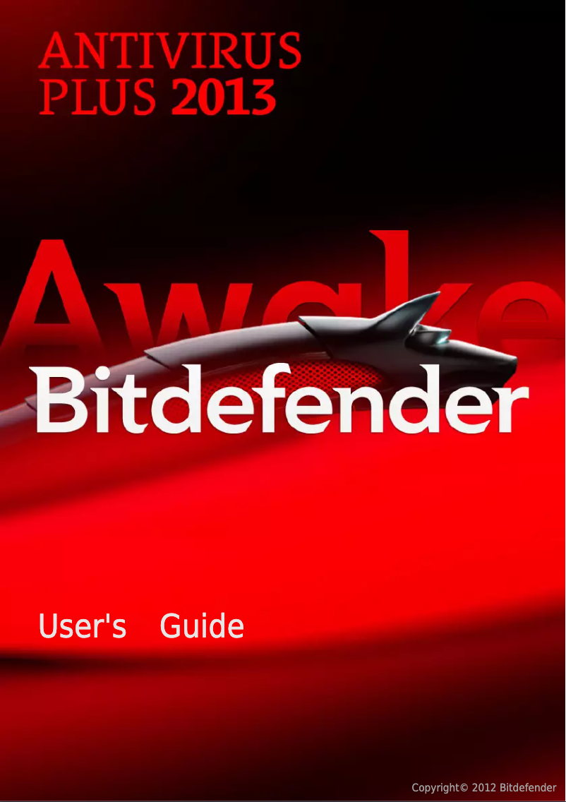 Page 1 de la notice Manuel utilisateur Bitdefender AntiVirus Plus 2013
