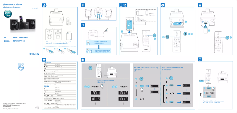 Page n°1 - Guide de démarrage rapide Philips DCM1170