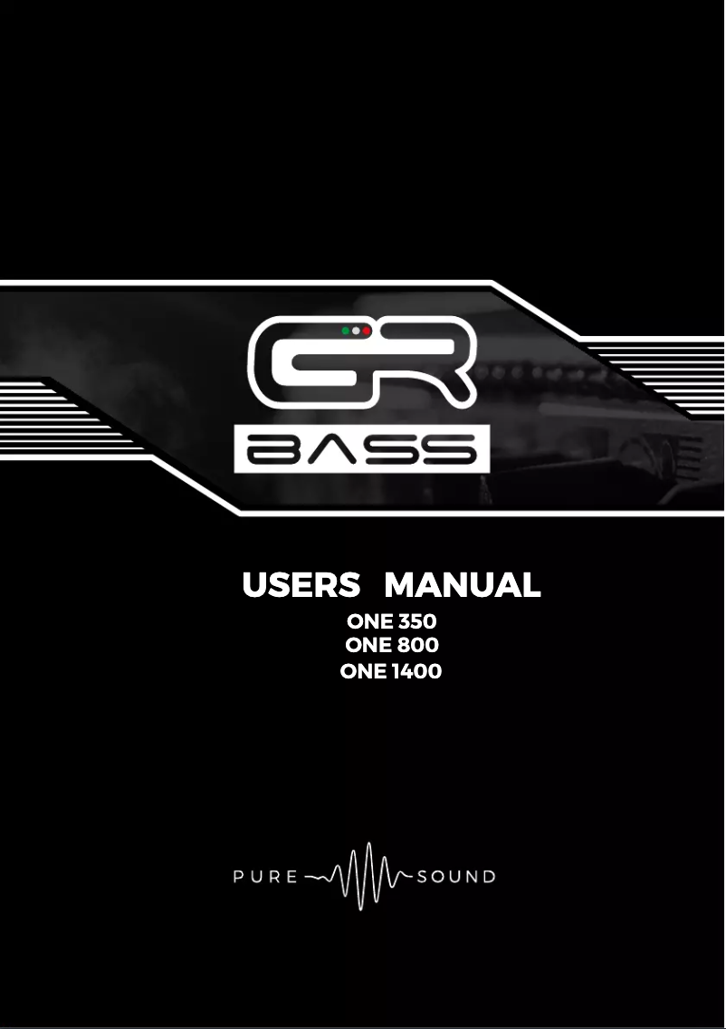 Página 1 del manual Manual de usuario GR Bass Cube 800