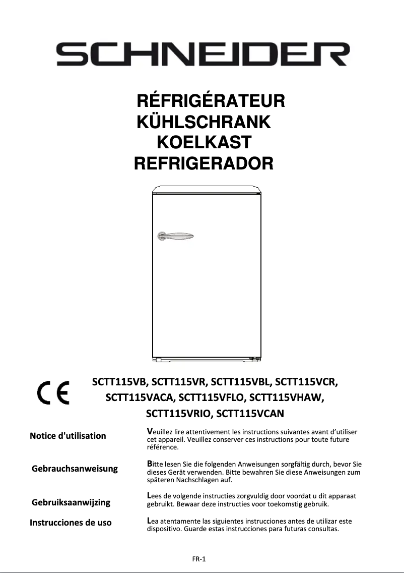 Página 1 del manual Manual de usuario Schneider SCTT115VB