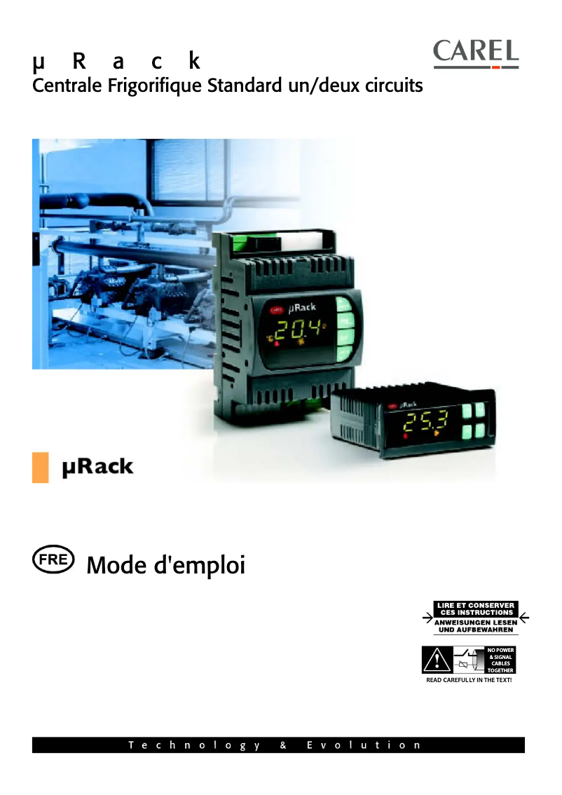 Page 1 de la notice Manuel utilisateur Carel µRack