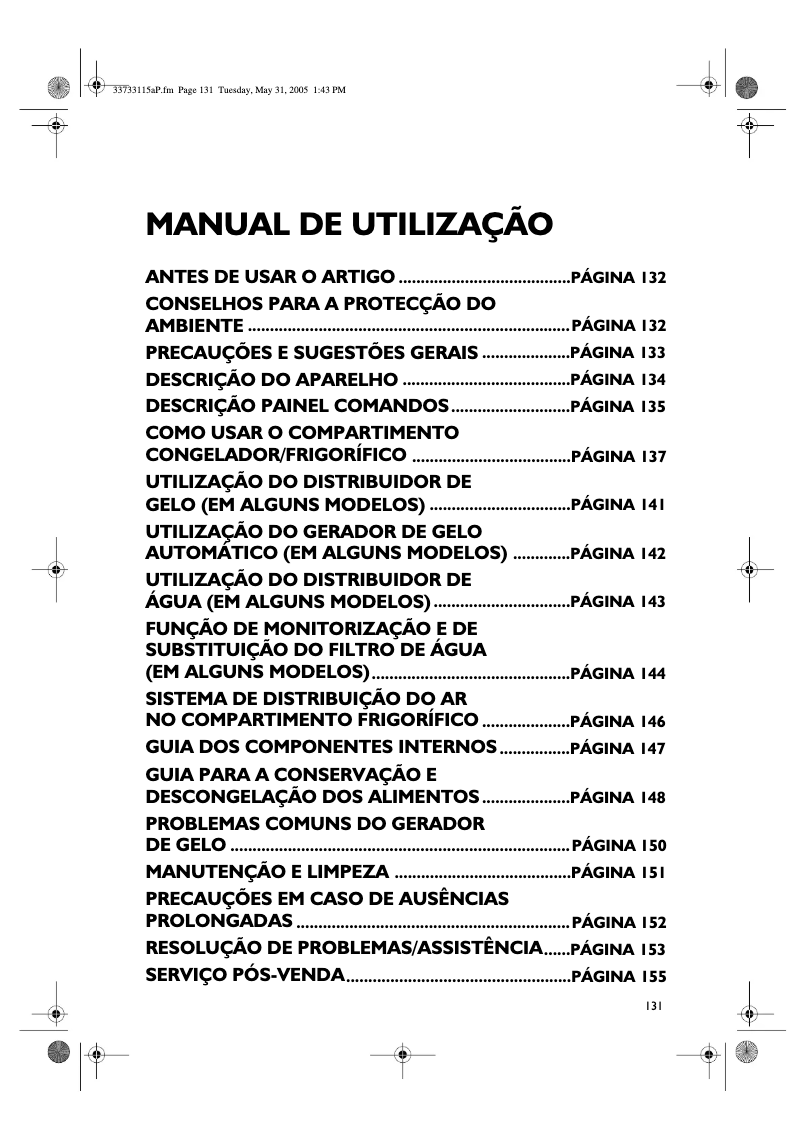 Page 1 de la notice Manuel utilisateur Whirlpool S20D RWW32-A/G