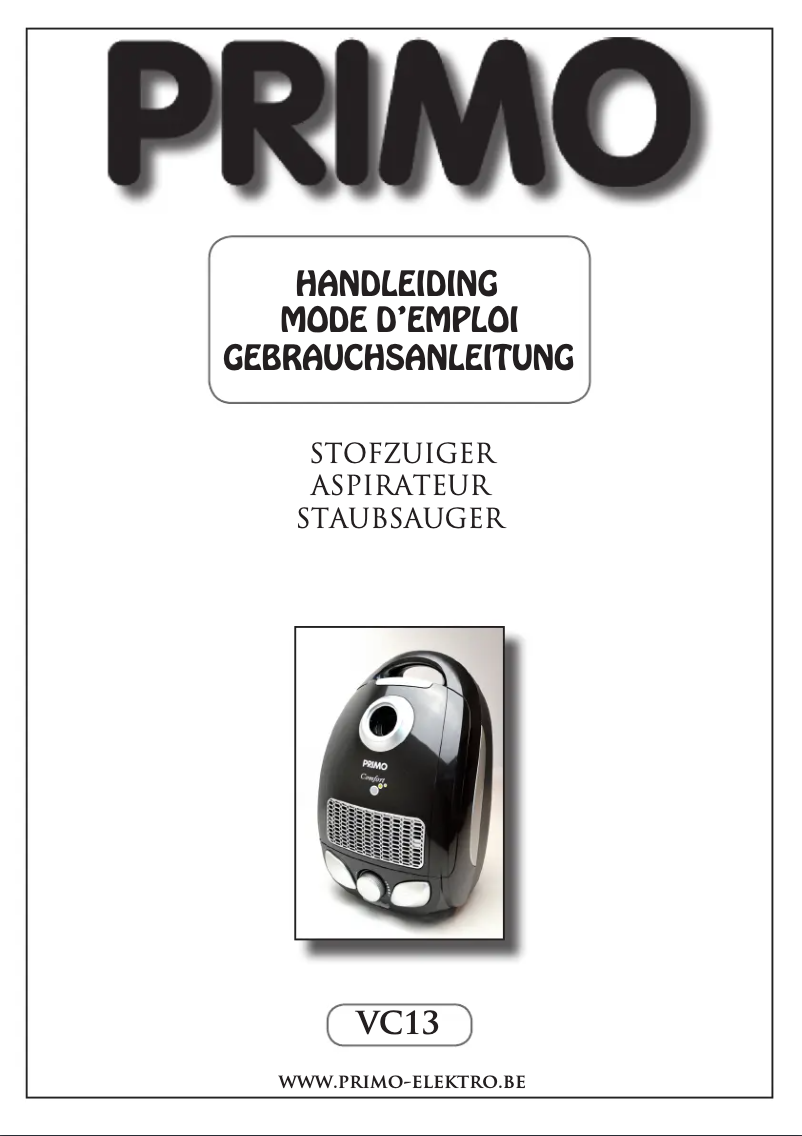 Page 1 de la notice Manuel utilisateur Primo VC13