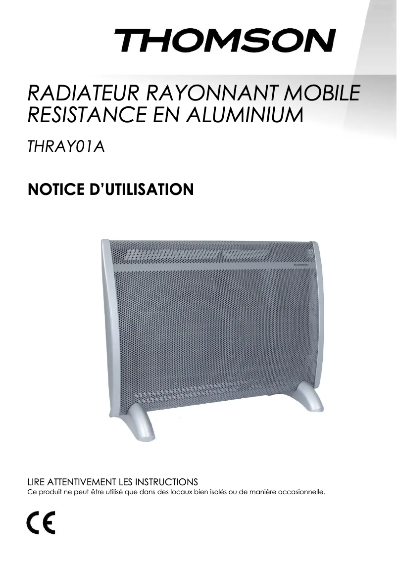 Page 1 de la notice Manuel utilisateur Thomson THRAY02A
