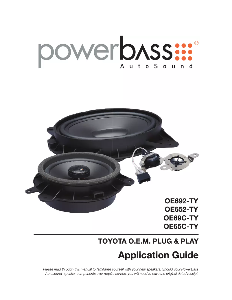 Página 1 del manual Manual de usuario PowerBass OE65C-TY