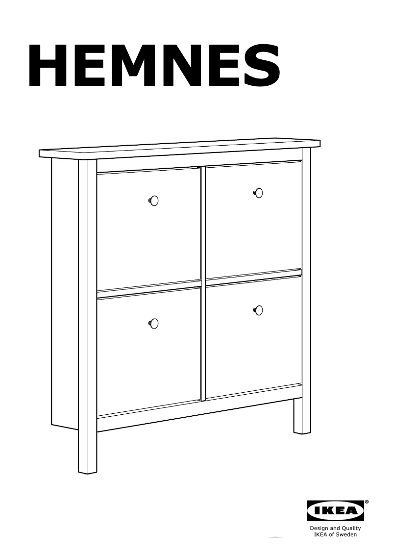 Page 1 de la notice Manuel utilisateur Ikea HEMNES (4 drawers)