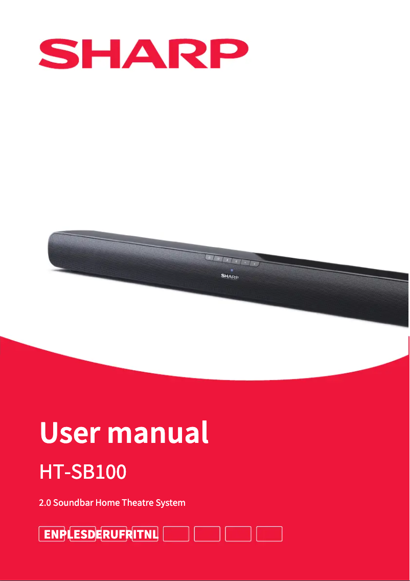 Image de la première page du manuel de l'appareil HT-SB100