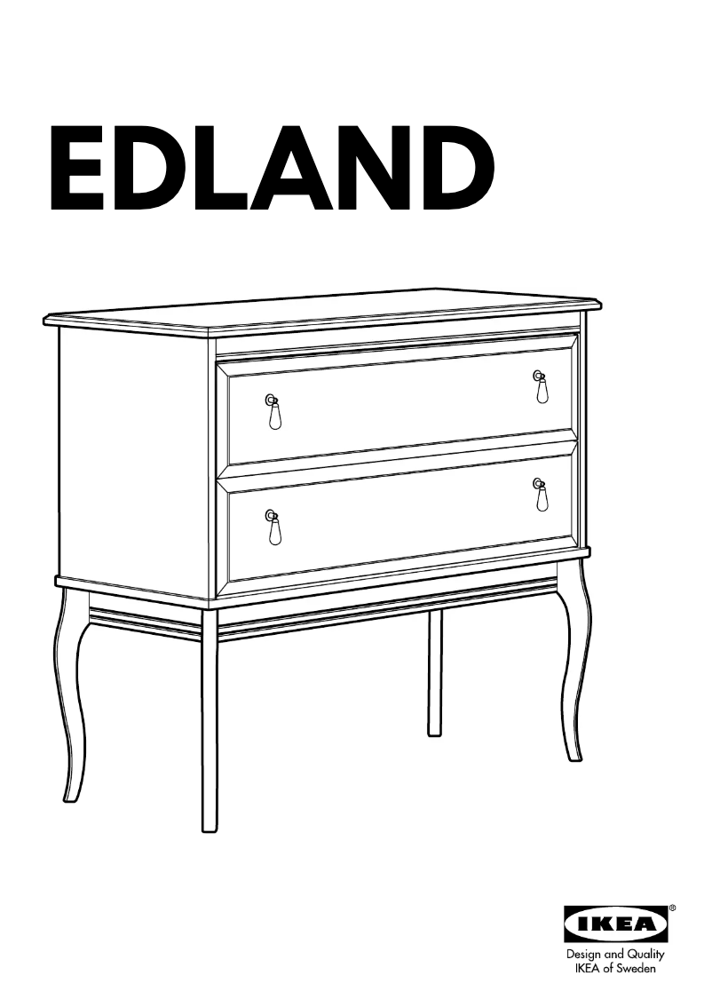 Page 1 de la notice Manuel utilisateur Ikea EDLAND (2 drawers)