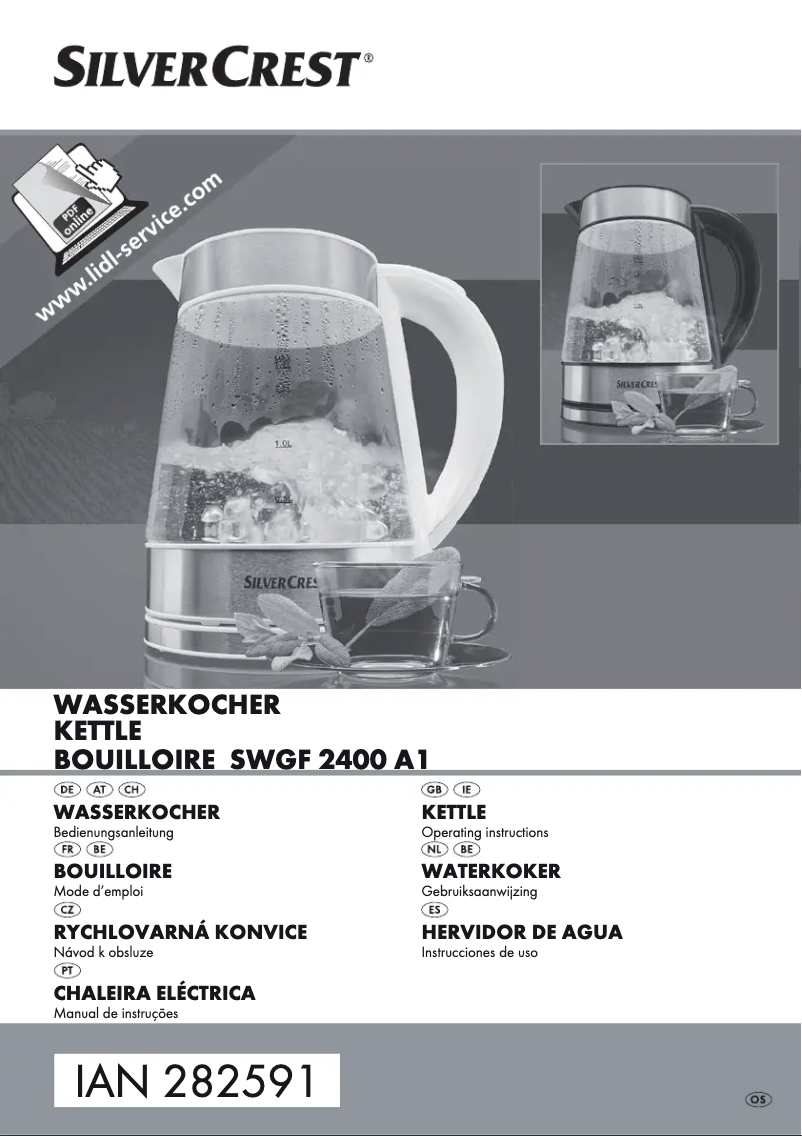 Page 1 of the manual User Manual SilverCrest SWGF 2400 A1